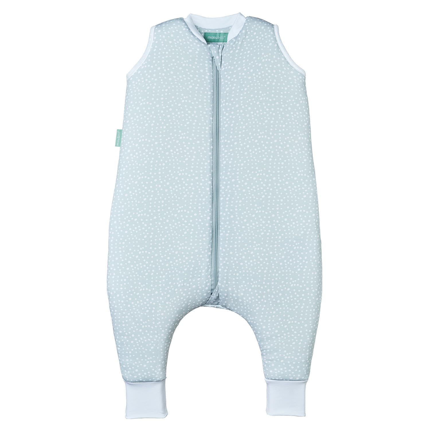 molis&co - Baby Sleeping Bag with Feet TOG 2.5 - Toddler Sleeping Bags with Legs 2.5.0 Tog - Soft and Cozy Baby Wearable Blanket for Infants&Toddlers - 100% Cotton (OEKO-TEX) (Grey Print, 2 years)