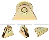 3 Inch Diameter Gold V Groove Wheel for Sliding Rolling Slide Chain Gear Rack Gate Track, Rigid Caster for Gate Frame,for Industrial Machines Carts 300KG