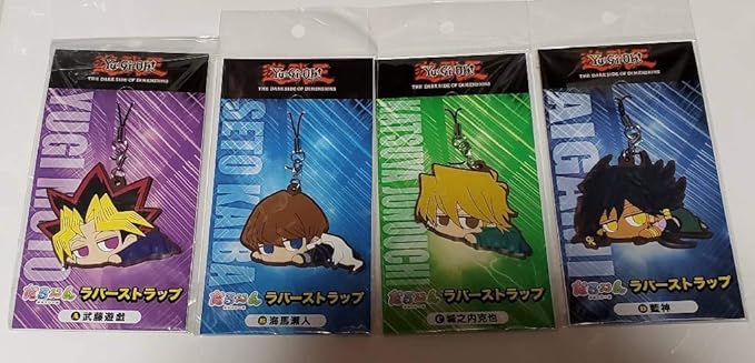 Amazon Co Jp 遊戯王 ラバー ストラップ 劇場版 だる ん 可愛い 武藤遊戯 海馬 城之内 藍神 だるーん ホビー 通販