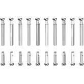 uxcell Stainless Steel Tube Friction Pins Watch Strap Pressure Bars Pin with Rivet Ends Band Clasp