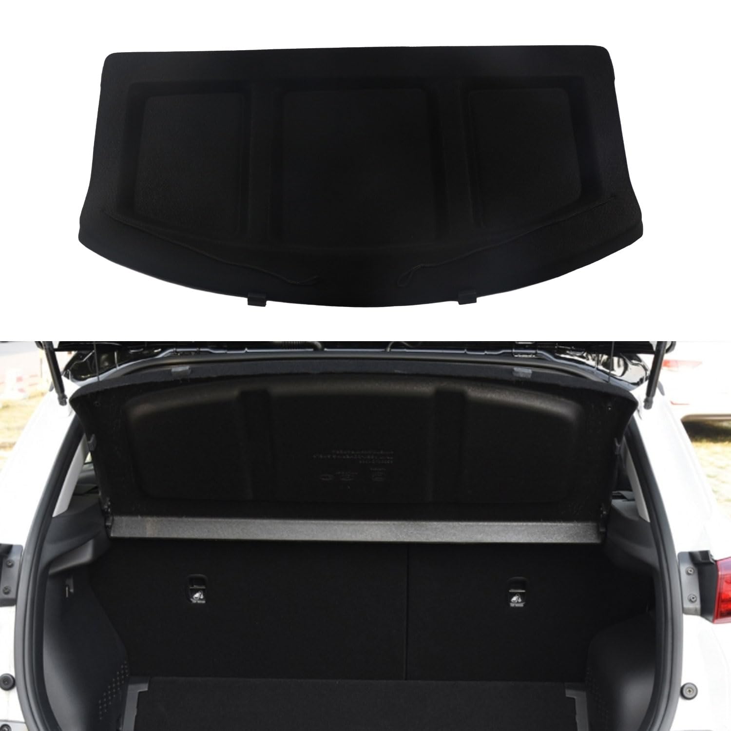 Photo 1 of (USED/FAIR) BOPARAUTO Cargo Cover for Hyundai Kona 2018-2022 2023 Accessories Rear Black Trunk Shade Luggage Security Cover(Can Withstand Load)(Not fit for2024 2025)