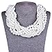 White Round Pearl Beaded Twist Torsade Multiple Layers Choker Collar Necklace