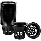 Cz Garden 3 Inch Net Pots, 25 Pack Heavy Duty Hydroponic Net Cups with Wide Rim, Slotted Mesh for Orchids, DWC, Kratky &amp; Wide Mouth Mason Jars
