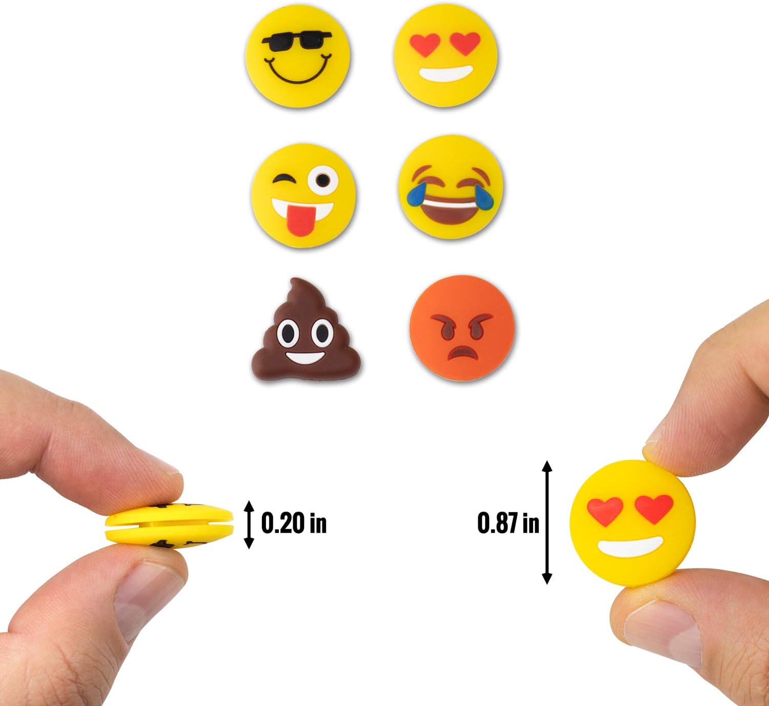 Muzitao Tennis Vibration Dampeners Emojis (6 Pack) : Sports & Outdoors