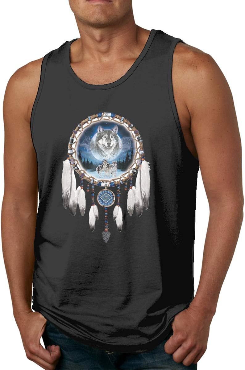Indian Wolf Dreamcatcher Mens Muscle
