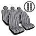 Copap Black & Gray Baja Saddle Blanket Car Seat Covers with Steering Wheel Cover & Seat Belt Protectors 10pc Universal Seat Covers Full Set for Sedan, Car & Van