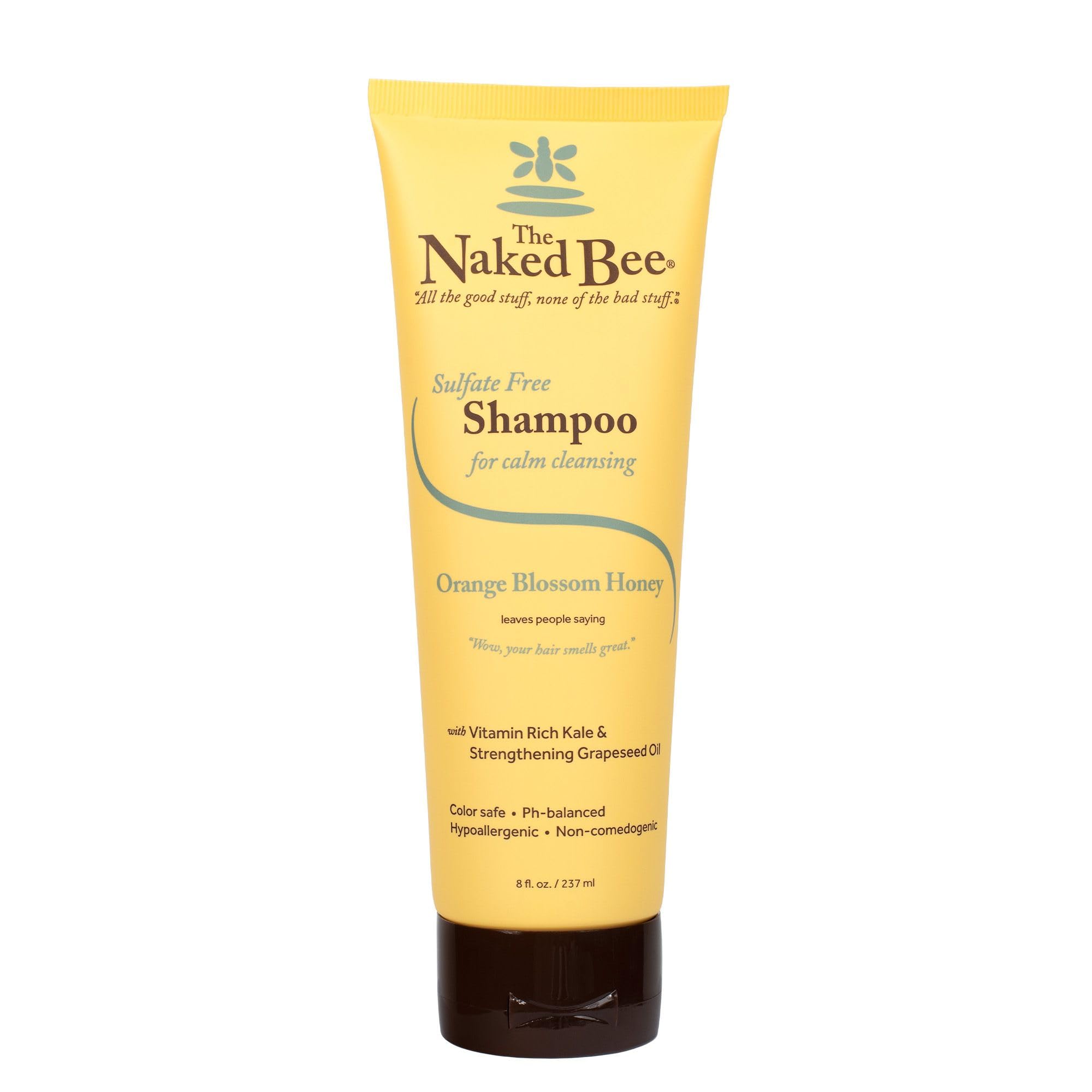 The Naked Bee Sulfate-Free Vegan Shampoo, Orange Blossom Honey, Hydrating for Dry & All Hair Types, Paraben-Free, Cruelty-Free, Organic & Natural Ingredients, Nourishing & Gentle Care, 8 oz (236 ml)