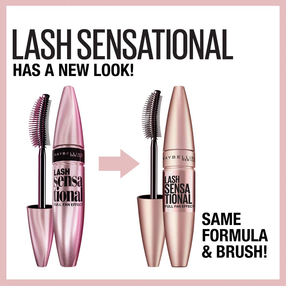 Maybelline Lash Sensational Washable Mascara, Blackest Black, 0.32 fl. Oz. (Packaging May Vary) : Beauty