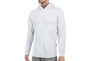 USKOY Mens Casual Hoodies Cotton Hooded Shirts Pullover Sweatshirts Comfy Long Sleeve Fitted