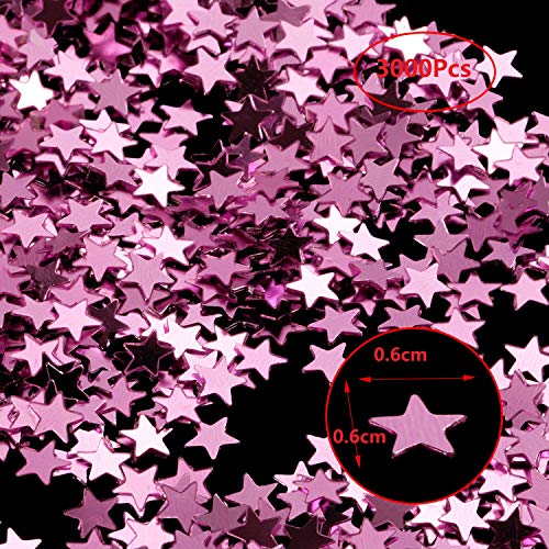QILICHZ It's A GILR Baby Shower Confetti,3600pcs Mini Acrylic Table Confetti Table Scatter Decor Party Confetti Baby Shower Favors Decor for Baby Shower Birthday Wedding Party Table Decor