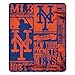 MLB New York Mets Strength Fleece Throw Blanket 50-inch by 60-inch, Orange