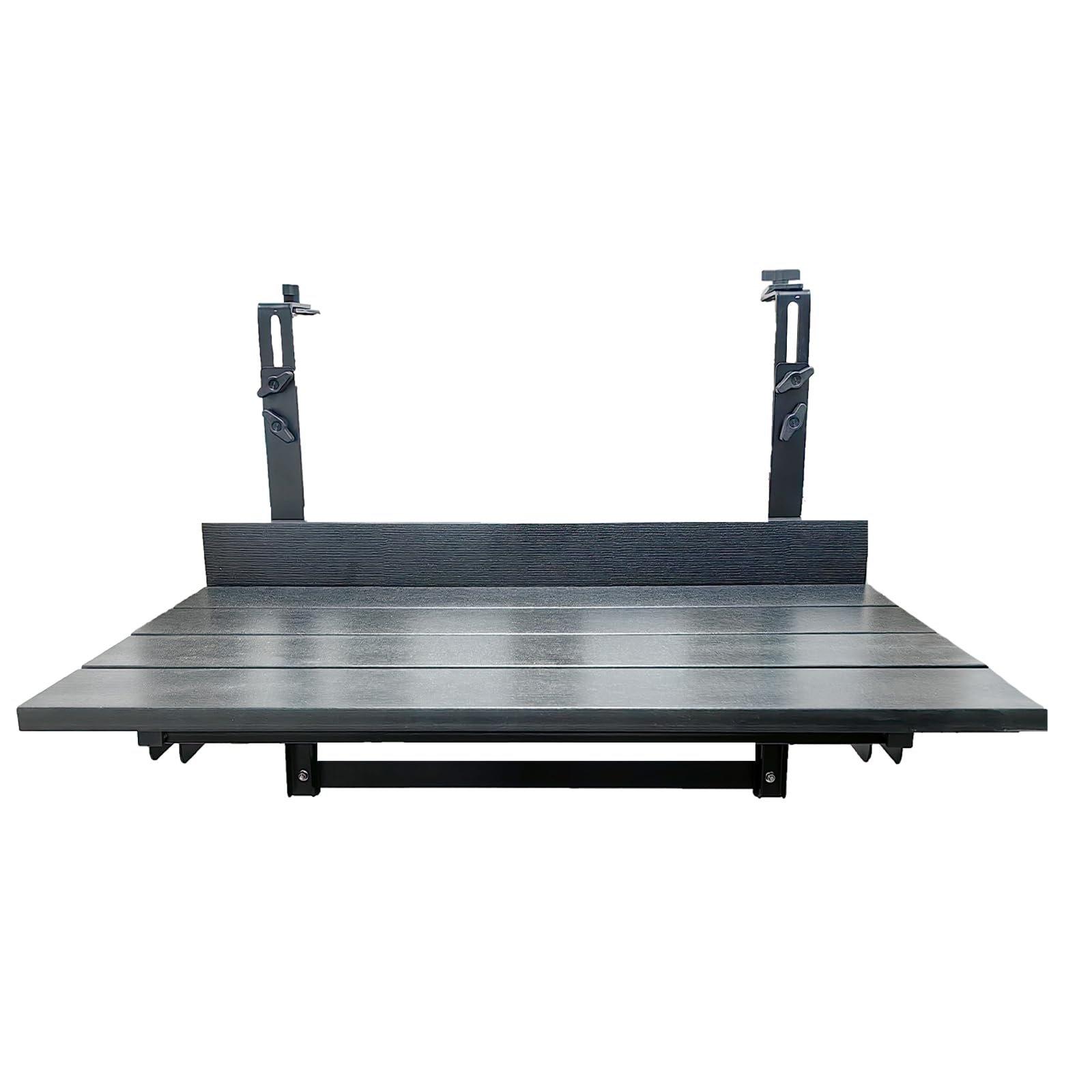 Photo 1 of Generic Annurssy Foldable Balcony Railing Table, Rail Hanging Bar Table, Garden Baluster Patio Table(Black), Large