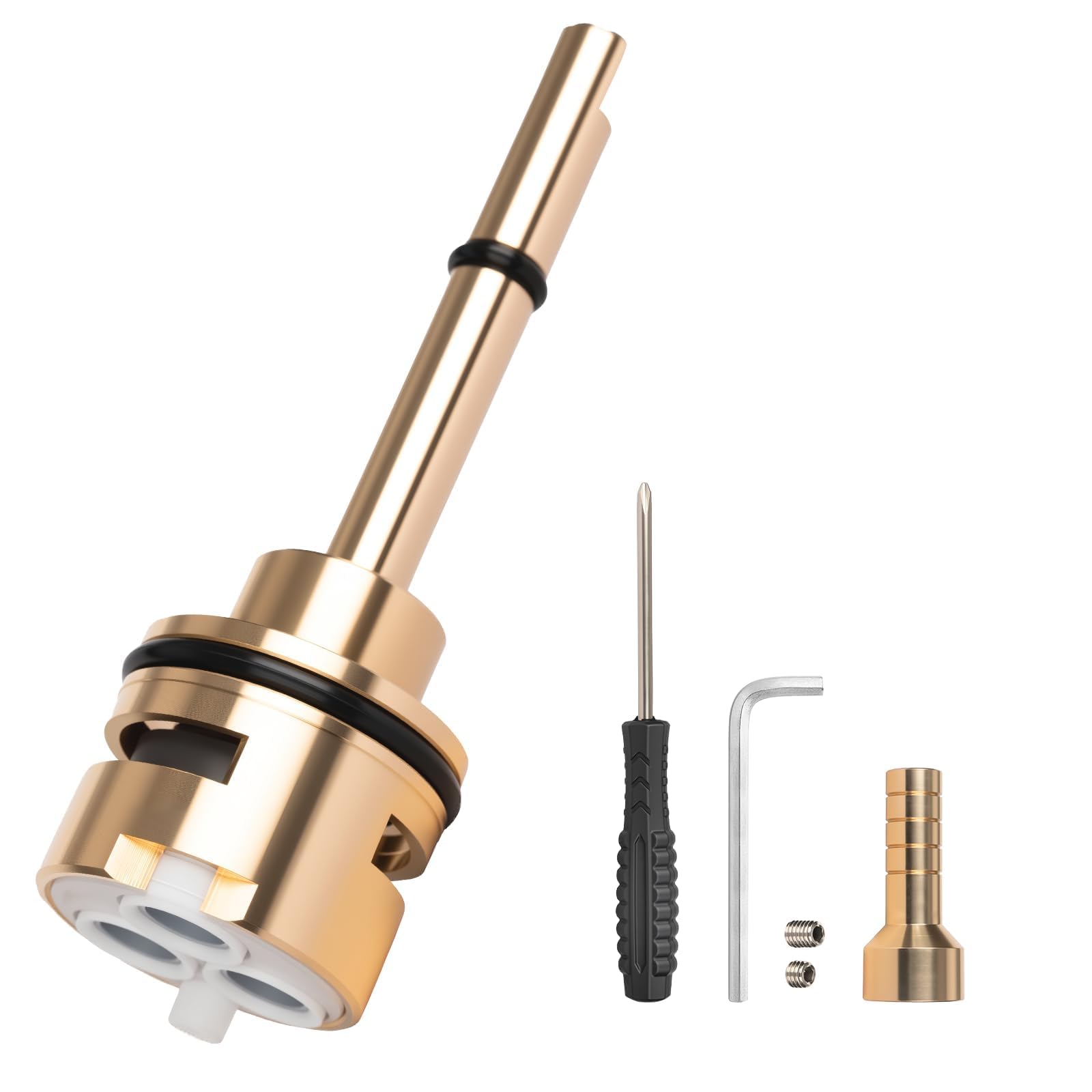 Photo 1 of 3-Setting Diverter Cartridge Replacement Part Set – Compatible with RP51918, R11000,R22000 Faucet Valve Replacement Trim Kit, 3-Way Brass Shower Diverter Valve