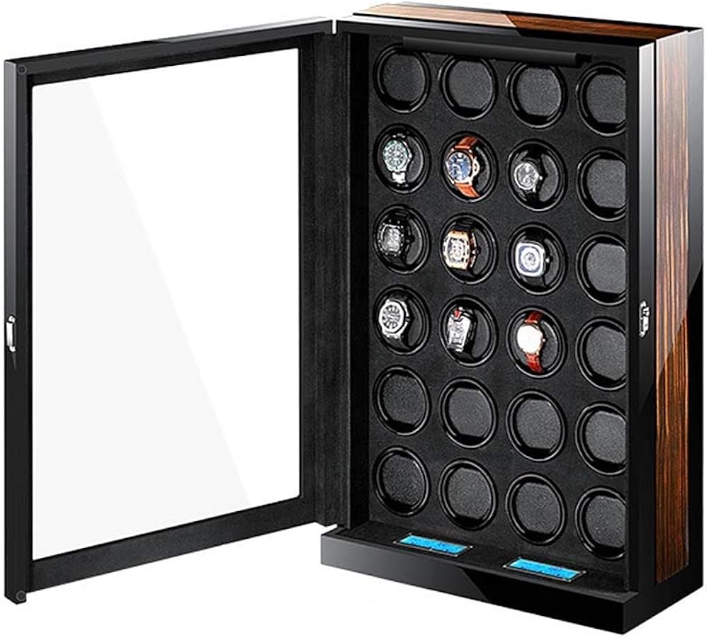 Watch Winder 24 Watches Automatic Rotate Winding Box Quiet Motor