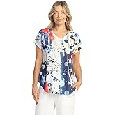 Jess & Jane Pop Art Dolman Cap Sleeve Top - 60-1512