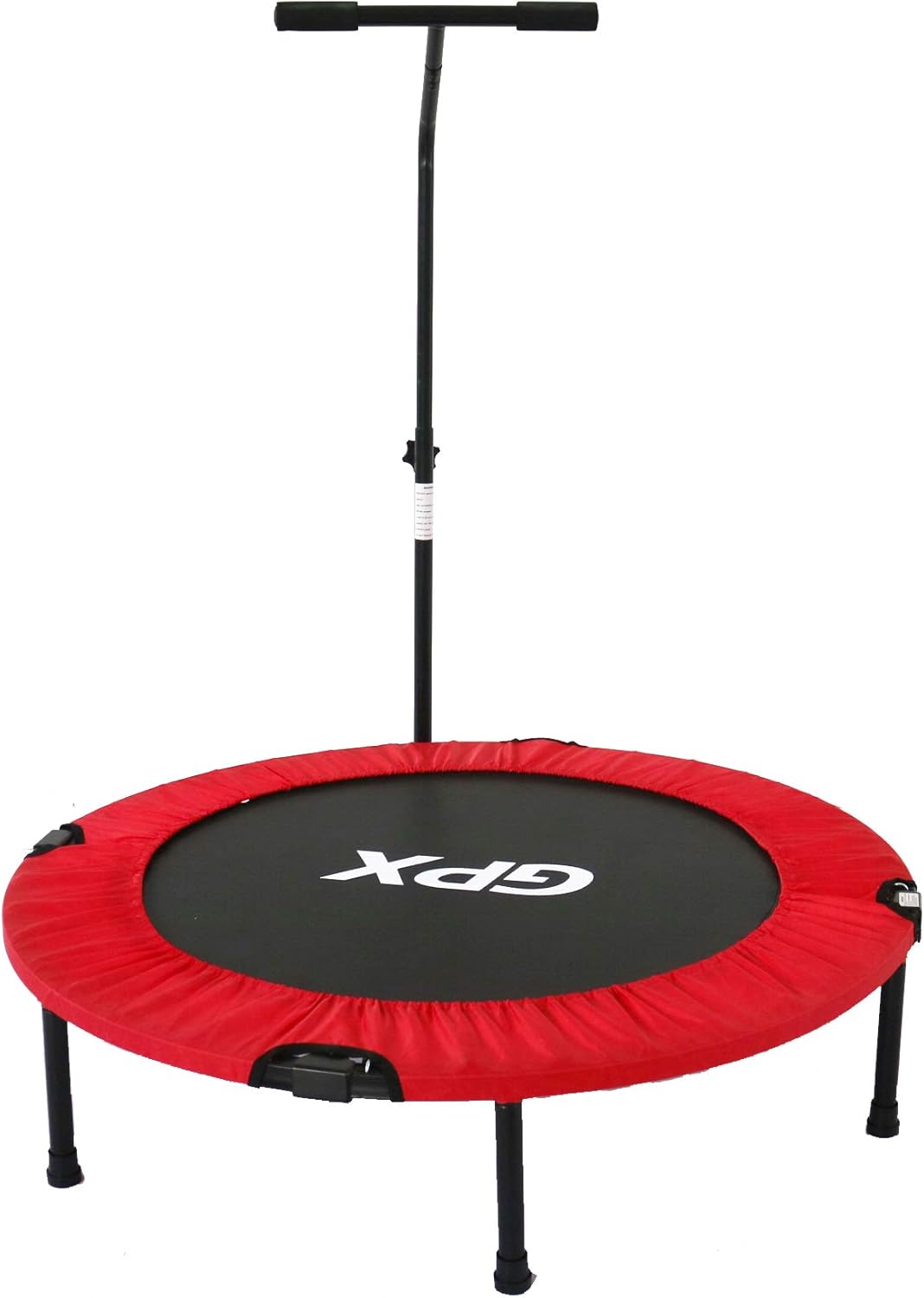 GPX 48" T BAR RED FOLDABLE FITNESS MINI TRAMPOLINE JUMPER REBOUNDER