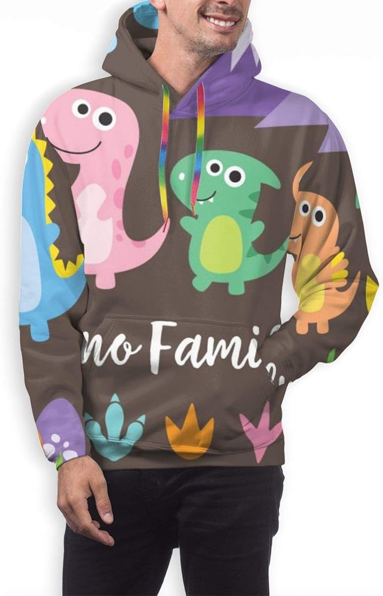 Amazon 男性のパーカーかわいい恐竜家族 恐竜の赤ちゃん 卵 足跡のベクトル図 Xxlスウェットシャツ Tシャツ カットソー 通販