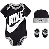 Nike Baby's Bodysuit, Hat and Booties 3 Piece Set