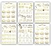 Bachelorettesy Bride to Be Gold Metallic Temporary Tats 100+ Designs Diamond Ring, Poppin’ Bottles, Cheers Great for Engagement & Bachelorette Party Waterproof Nontoxic