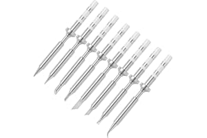 FEITA Mini Pencil Soldering Iron Tips Replacement for Pinecil Micro Soldering Iron, PTS200/TS100 Portable Solder Pen Tool Soldering Accessories (ST-B/I/BC2/C4/K/KU/D04/J02 8Pcs)