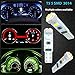 LED Monster 10 Pack White Twist Socket T5 5-SMD LED Gauge Cluster Bulbs Dashboard Light Lamp Instrument Panel Indicators