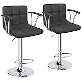 ERGOSEAT Bar Stools Set of 2,Armrest Adjustable