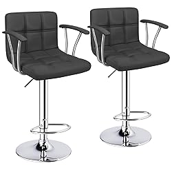 ERGOSEAT Bar Stools Set of 2,Armrest Adjustable