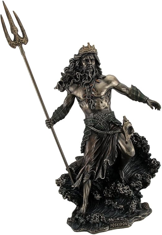 Dieu Grec De La Mer 5 Lettres Poseidon grec Dieu de la mer Horizons Waves Statue 50,8 cm: Amazon.fr