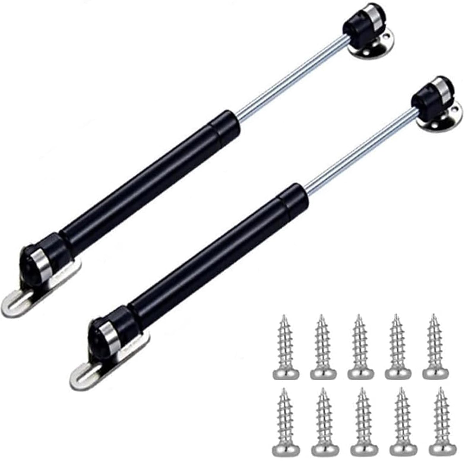 Photo 1 of 10" Length Gas Strut, 20N/4.4 lb Hydraulic Air Prop Lift Support Cabinet Hinge Kitchen Cabinet Door Air Spring Door Impact Cabinet Hinge Black, (2 Sets)