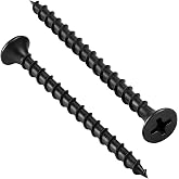 120PCS #6 &times; 2" Drywall Screws, Phillips Drive Self Tapping Screws, Bugle Head, Coarse Thread, High Hardness Black Wood Screws for Drywall, Sheetrock