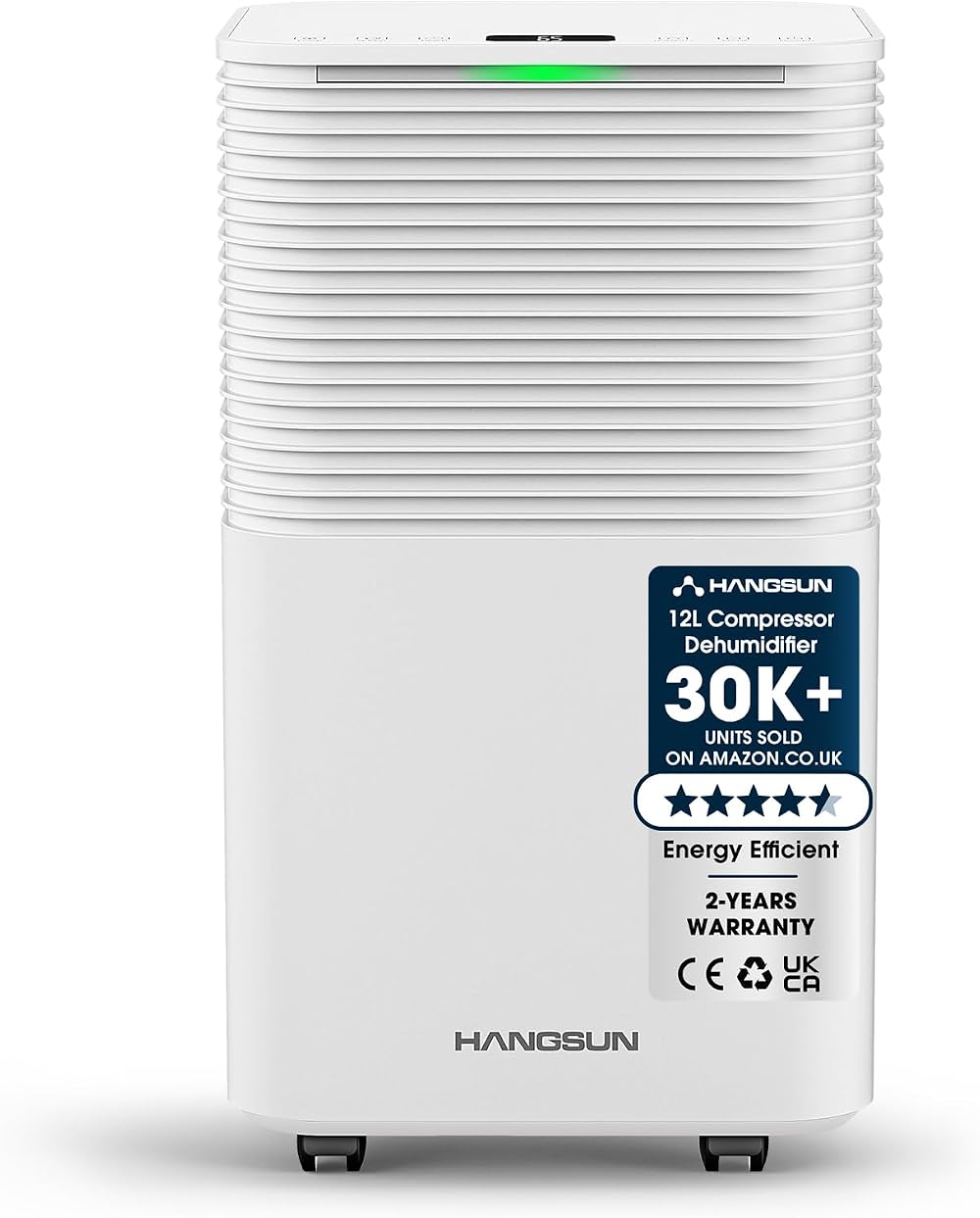 Hangsun DL12 12L Dehumidifier with Digital Humidity Display 24H Timer