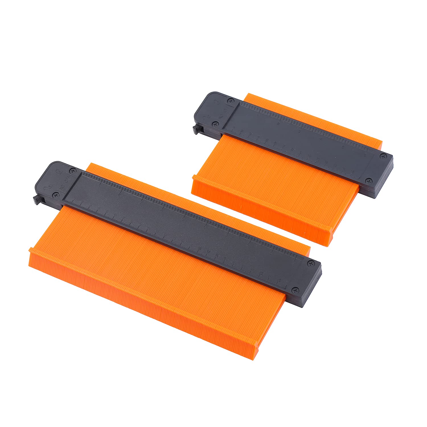 TOPWAY 10 inch & 6 inch Multifunctional Contour Duplication Gauge with Lock, Plastic Profile Gauge Irregular Measuring Ruler Marking Tool for Professional Precise Measurement Wood & Tiles