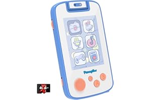 EASEGMER Toy Phones for Kids, MP3 Music Player for Kids, Story Player with 4G TF Card, Kids Phone Toy with Common Sense Card, Electronic Learning & Education Toys, Gifts for Boys and Girls (Purple)