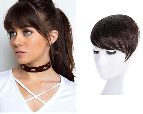 Morges Hair Piece Extension Side Fringe In Medium Brown Color 20