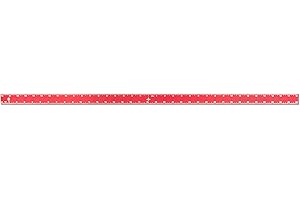 Alumicolor Aluminum Straight Edge with Center Finding Back, 36IN, Red