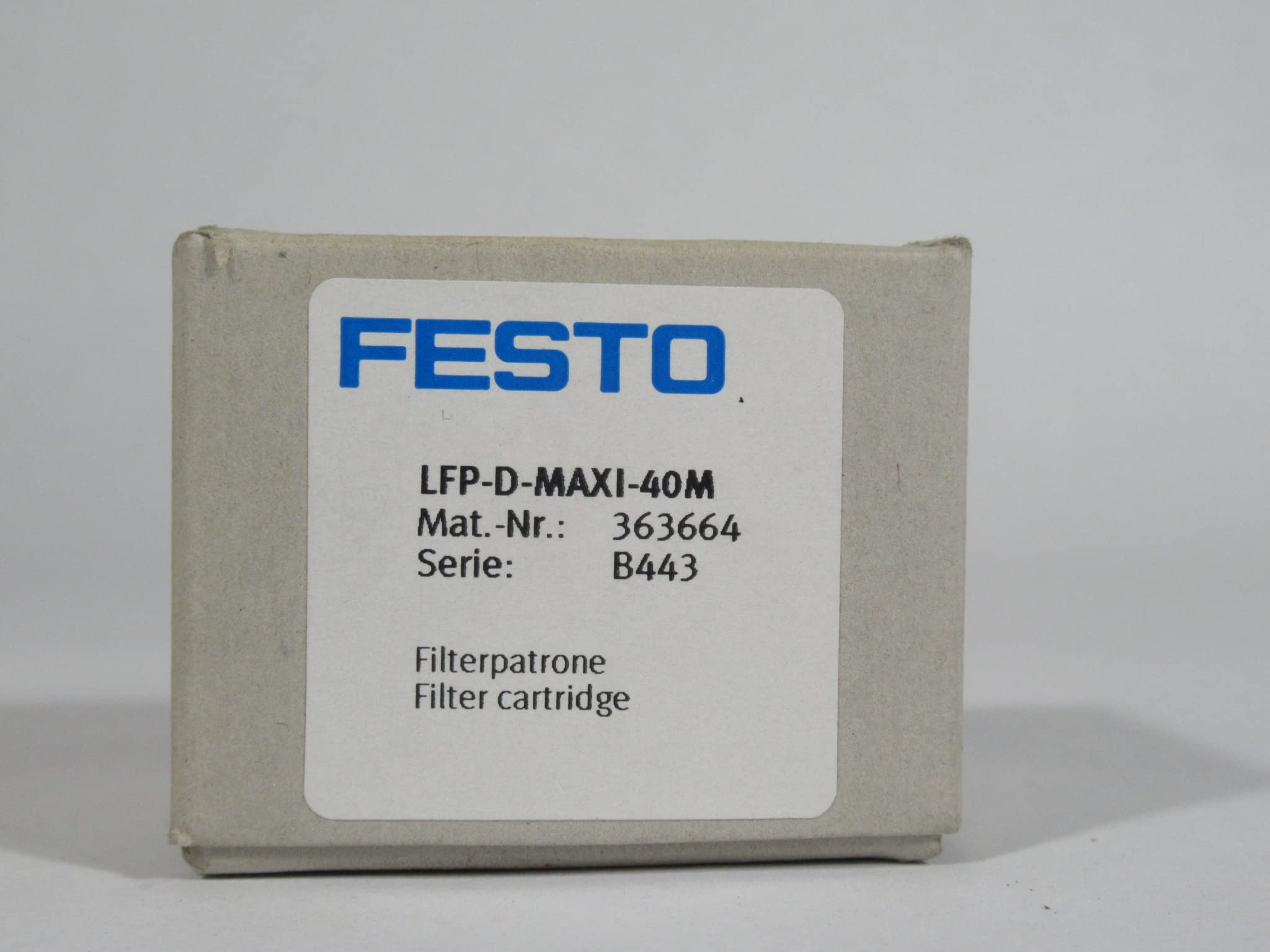 Festo LFP-D-MAXI-40M Series D Filter Cartridge, 40µm, Maxi Size