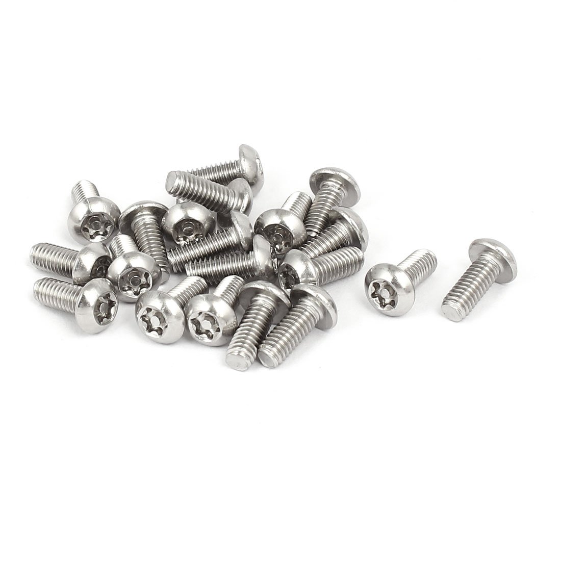 Sourcingmap M4x10mm 304 Stainless Steel Button Head Torx Tamper Resistant Screws 20pcs
