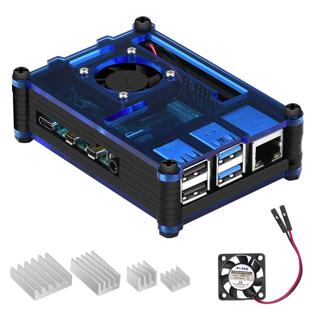Buy iuniker Raspberry Pi 4 Case, Raspberry Pi Case with Fan Raspberry ...
