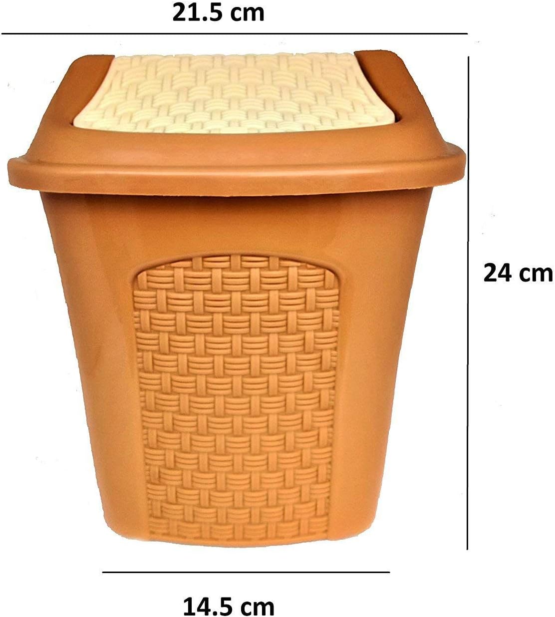 Desk Bin, Plastic Dust Bin - 24 cm - Color May Vary