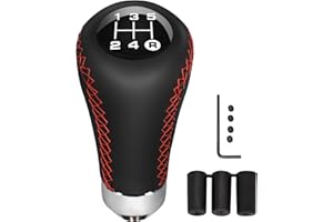 QIANG KUN Universal Shift Knob 5 Speed Manual Gearbox Shift Knobs Fit for Most Car Transport Vehicles（Red Line）