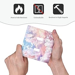 Colorful Abstract Clouds 2 Gang Light Switch Cover
