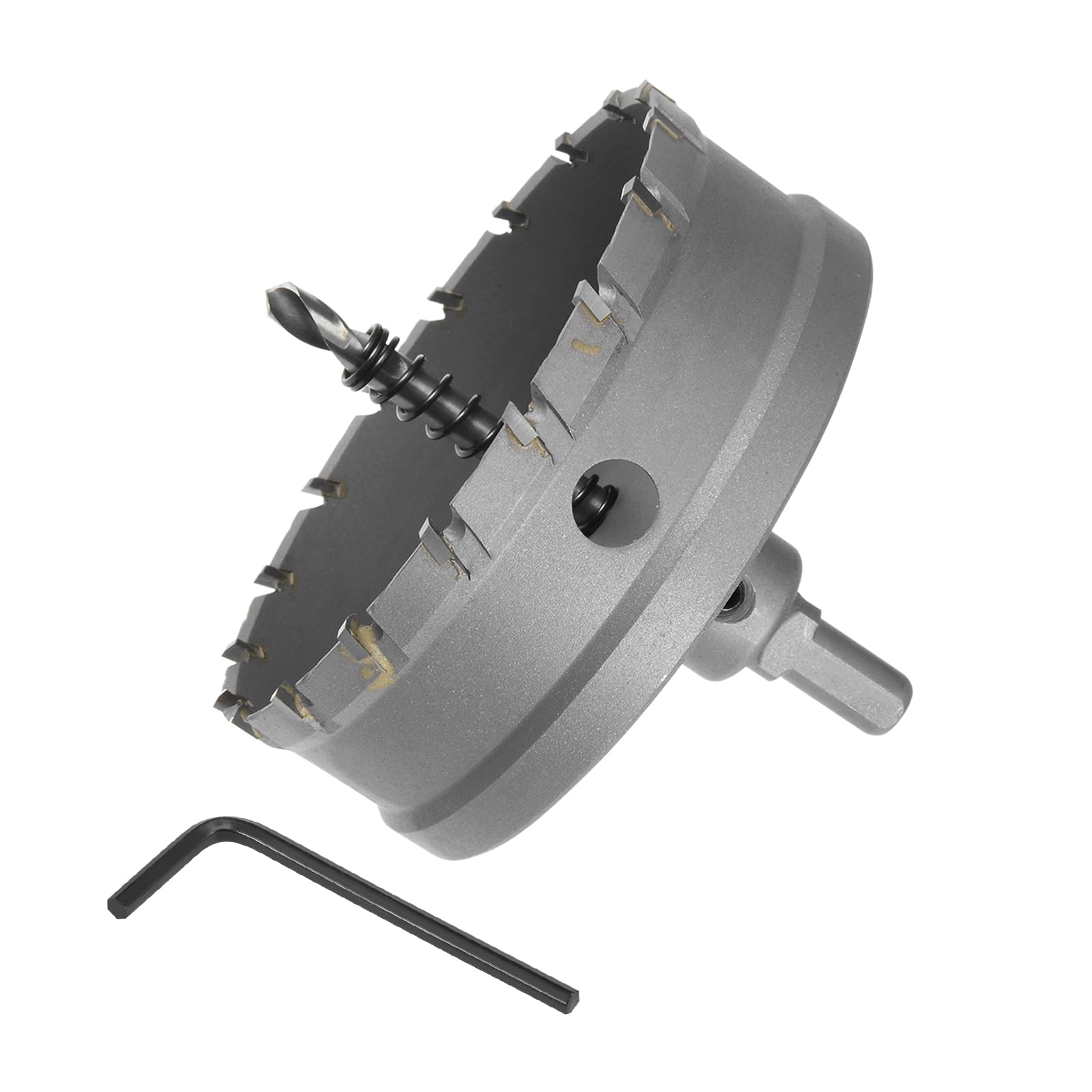 CoCud Hole Saw, 100mm Cutting Diameter, Carbide Tipped Tooth Hole Cutter Drill Bit - (Applications: for Stainless Steel Sheet Metal), 1-Piece