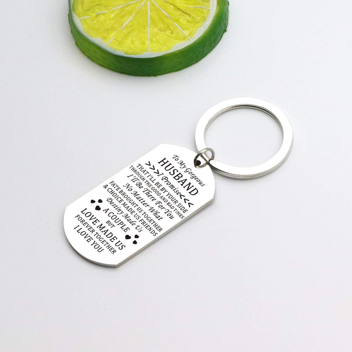 HULALA To MY Gorgeous Husband Keyring Valentines Gifts For Him I Love You Romantic Couple Men Keychain Birthday Anniversary Presents - Image 4
