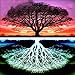 Iuhan  Full Drilled 5D Tree Diamond Painting Kits for Adults and Kids, DIY Life of Tree 5D Embroidery Paintings Rhinestone Diamond Painting Kits Pasted DIY Diamond Painting Cross (A)