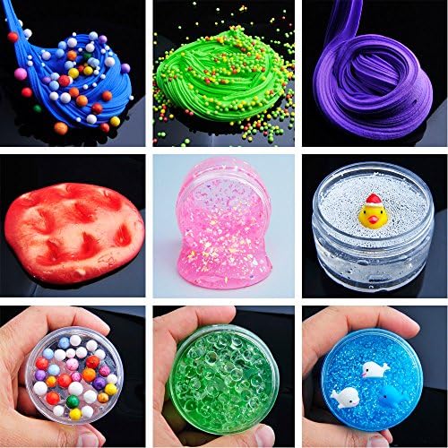 HSETIY Slime kit Jelly Toy Crystal Mud Clay Soft Squeeze Squishy Pudding Toy For Kids Education （9pcs,each 2.5oz,total,22.5oz）