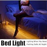 Vansky Motion Activated Bed Light, Flexible LED Strip Motion Sensor Night Light Bedside Lamp Illumination with Automatic Shut Off Timer (Warm Soft Glow)