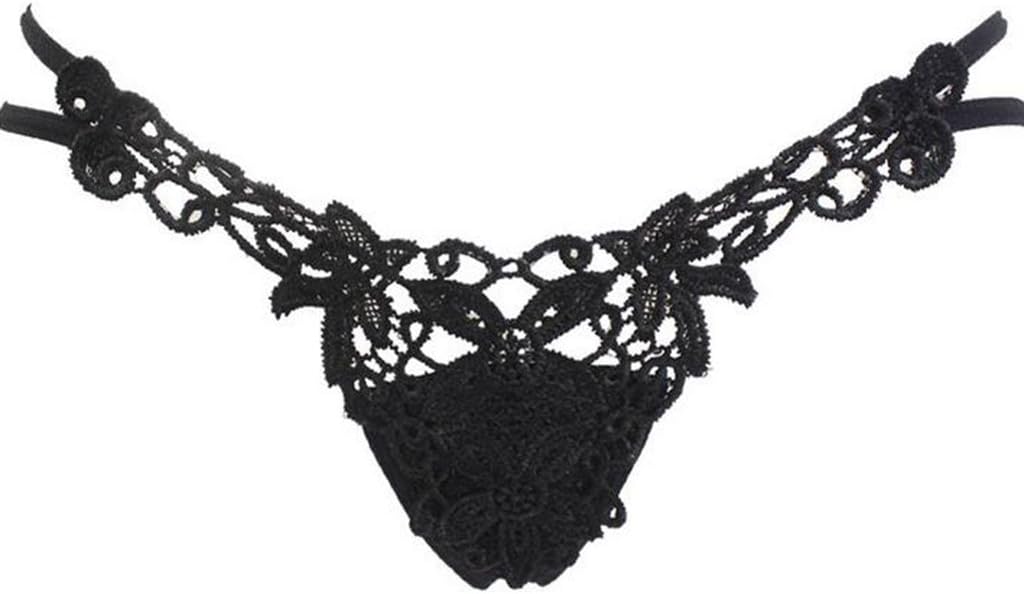 Women Hollow Out Flower Underwear Sexy Hollow-Out Low-Rise Elastic T-Back