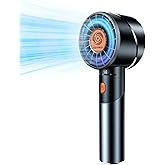 Guirble Handheld Fan,Portable Turbo Fan,Powerful Personal Fan(7000rpm High-Speed Motor,Battery Work 3-16 H),USB Rechargeable Mini Handheld Fan for Travel/Outdoor/Gift/Makeup (Black)