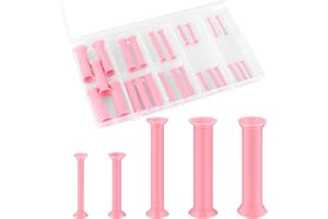 25 Pcs Resin Hole Makers with 5 Sizes (2/3/4/6/8mm), Luxiv Double-Side Suction Hole Pre-Drilling Tool for Resin No Drill Hole Mold for Making Jewelry, Keychain, Bookmakers, Earring, Ornaments (Pink)