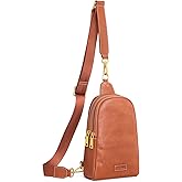 S-ZONE Leather Crossbody Bags for Women Sling Bag RFID Anti Theft Shoulder Purse Fanny Pack | Leather, RFID Anti Theft